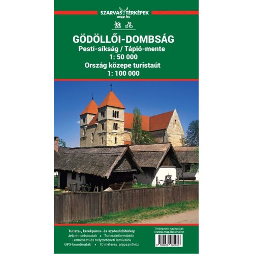 Gödöllő és Gödöllői-dombság turista térkép Szarvas kiadó 1:50 000 Gödöllő és környéke túratérkép és kerékpáros térkép