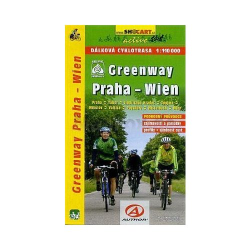 Greenway Prága-Bécs kerékpáros térkép Shocart 1:110 000 