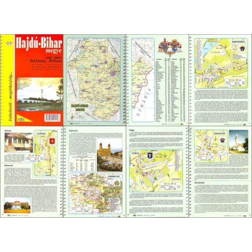 Hajdú-Bihar megye atlasz HiSzi Map 