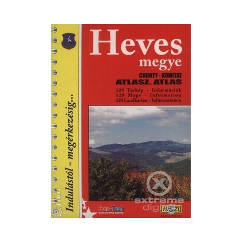 Heves megye - vármegye atlasz HiSzi Map 