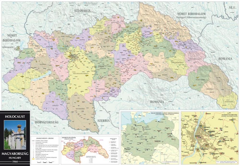 magyarország térkép 1944 Holocaust Magyarország és Budapest (1944 és 2014) térképek 2