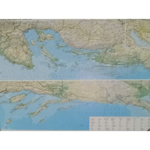 Horvátország falitérkép, Horvátország tengerpart térkép 120x80 cm