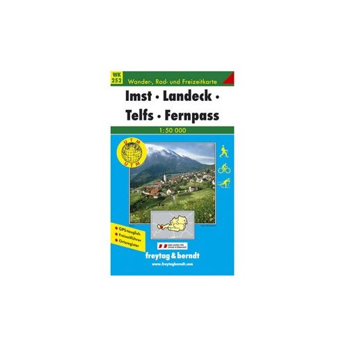 WK 252 Imst-Landeck-Telfs-Fernpaß turista térkép Freytag 1:50 000 