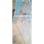   Izrael falitérkép Freytag  2 db-ból álló szett 120x100 cm /Együtt 240x100 cm/