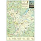   Jász-Nagykun-Szolnok vármegye térkép faléces, fóliázott falitérkép  Stiefel 70 x 100 cm