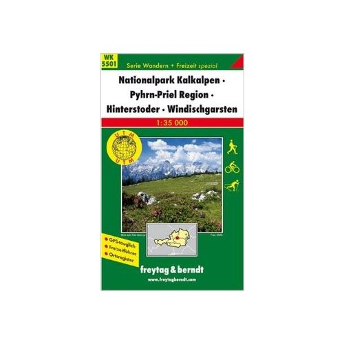 WK 5501 Nationalpark Kalkalpen, Pyhrn Priel Region, Hinterstoder, Windischgarsten turistatérkép 1:35 000