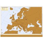   Európa kaparós térképe magyar nyelvű poszter, arany színű lekaparható felülettel 78 x 57 cm