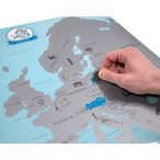    Európa kaparós térkép, kaparós Európa térkép 55 x 43,5 cm angol nyelvű