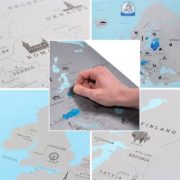  Európa kaparós térkép, kaparós Európa térkép 55 x 43,5 cm angol nyelvű