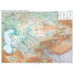 Kazahsztán domborzati falitérkép Gizi Map 1:3 000 000 