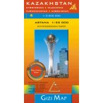   Kazakhstan térkép Gizi Map, Kazakhstan politikal map Kazasztán térkép 1:1 300 000  2020 Astana térkép