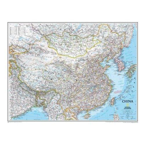Kína falitérkép National Geographic  76x61cm