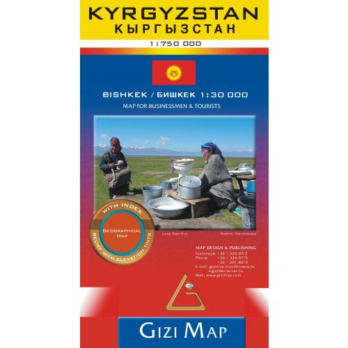 Kirgizisztán térkép Gizi Map 1:750 000 
