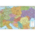   Közép-Európa falitérkép, Közép-Európa országai falitérkép 140x100 cm léces-fóliás Közép-Európa térkép