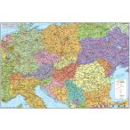   Közép-Európa országai iskolai falitérkép léces-fóliás 160x120 cm Közép-Európa falitérkép