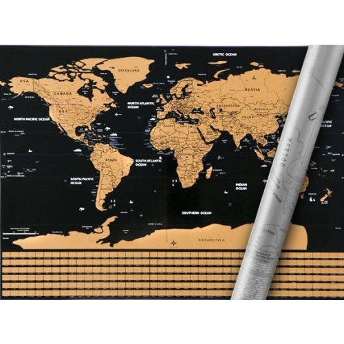 lekaparható térkép Kaparós világtérkép, kaparós térkép világutazóknak 88 x 52 c