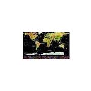 Kaparós világtérkép fekete kaparós térkép lekaparható térkép zászlókkal 82 x 59 cm angol nyelven - szürke díszdobozban