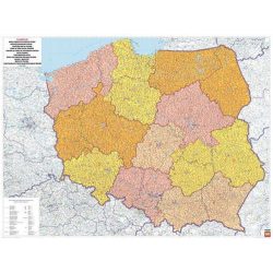   Lengyelország postai irányítószámos térkép műanyaghengerben térkép 1:700 000 térkép (95 x 112 cm)  Freytag térkép PLK PL P
