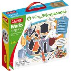   Mágneses puzzle - Szakácsok, kőművesek - háttérrel, Montessori mágneses foglalkozások fejlesztőjáték