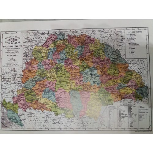 Magyar Szent Korona Országainak Politikai falitérképe 49x35 cm