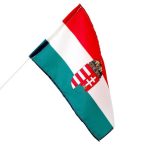   Címeres magyar zászló közepes 34x25 cm Integetős magyar zászló