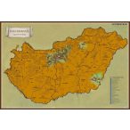   Kaparós Magyarország térkép, Magyarország kaparós térképe - látványtérkép 84x57 cm