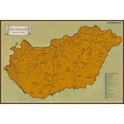 Kaparós Magyarország térkép, Magyarország kaparós térképe - látványtérkép 84x57 cm