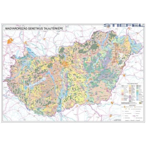Magyarország talajtani térképe fémléces 100 x 70 cm