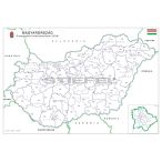   Magyarország választási térkép - színező Magyarország országgyűlési választókerületei könyöklő 68x49 cm 