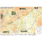   Magyarország borvidékei és történelmi emlékhelyei fóliás falitérkép Stiefel 100x70cm 