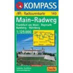 149. Main-Radweg kerékpáros térkép Kompass 1:125 000 