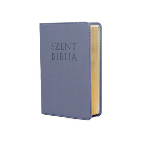 Kis Biblia Károli Gáspár fordítás - Metál Kék - cipzáros 12x17,5 cm