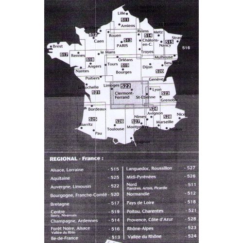   Michelin áttekintő térkép - Franciaország régiói  1:200 000 