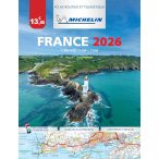   Franciaország autóatlasz kötött, Franciaország autós térkép, Tourist & Motoring Atlas Michelin 1:200e  2026. 