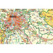 Magyarország országgyűlési választókerületei térkép fémléccel, fóliázva, Magyarország falitérkép 140x100 cm