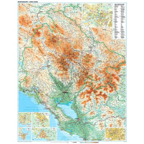 Montenegro falitérkép Gizi Map 1:250 000 