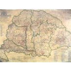   Magyarország borászati térképe fóliázott falitérkép 1884 év 100x70 cm