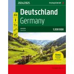   Németország autóatlasz, Ausztria, Svájc atlasz 1:200 000 Freytag Németország autós térkép 2024/25