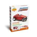 Felhúzható 3D puzzle - piros oldtimer puzzle gyerekeknek