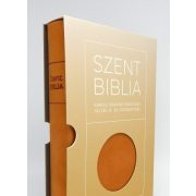 Közepes Biblia Károli Gáspár fordítás - Őzbarna 12x18,5 cm