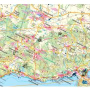 Pécselyi-medence és a környéke turista térképe Schwarcz, Pécselyi-medence térkép 1:30 000