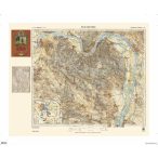   Pilis hegység turista térképe antik faximile falitérkép HM 1928 Pilis térkép antik 97x75 cm