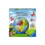   Földgömb állatokkal - 72 db-os 3D gömb puzzle Ravensburger
