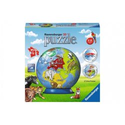   Földgömb állatokkal - 72 db-os 3D gömb puzzle Ravensburger