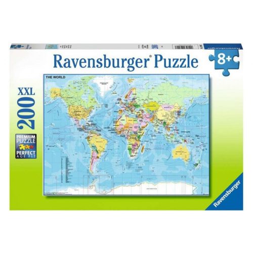 Világtérkép puzzle - 200 db-os XXL puzzle Ravensburger Világ puzzle kirakó 200 db  49 x 36 cm