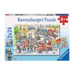   Ravensburger 078141 -Tűzoltók puzzle Heroes in Action - 2x24 db-os keretes puzzle  26x18 cm