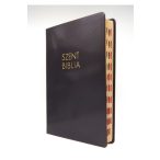   Regiszteres nagy Biblia BARNA bőrhatású - Károli Gáspár Biblia díszdobozban 16,7 x 24,7 cm