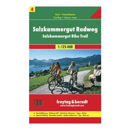 RK 4 Salzkammergut kerékpárút Salzkammergut kerékpáros térkép Freytag & Berndt 1:125 000 
