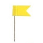   Zászló formájú térképtű, matricázható, 25 db-os sárga színű táblatű, zászló térképtű