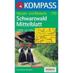   770. Schwarzwald Mittelblatt turista térkép Kompass 1:75 000 